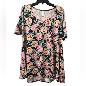 LuLaRoe Floral Short Sleeve Top